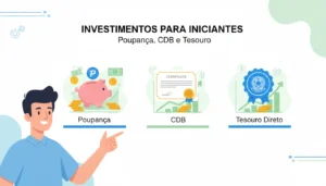 Investimentos para iniciantes Poupança, CDB e Tesouro